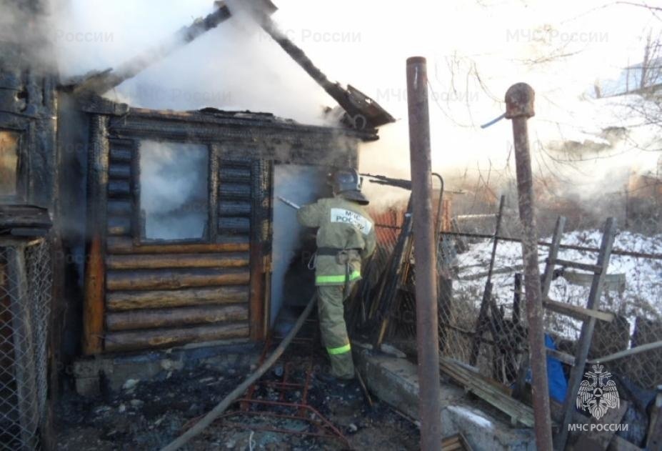 Пожар в хозяйственной постройке в городском округе Егорьевск