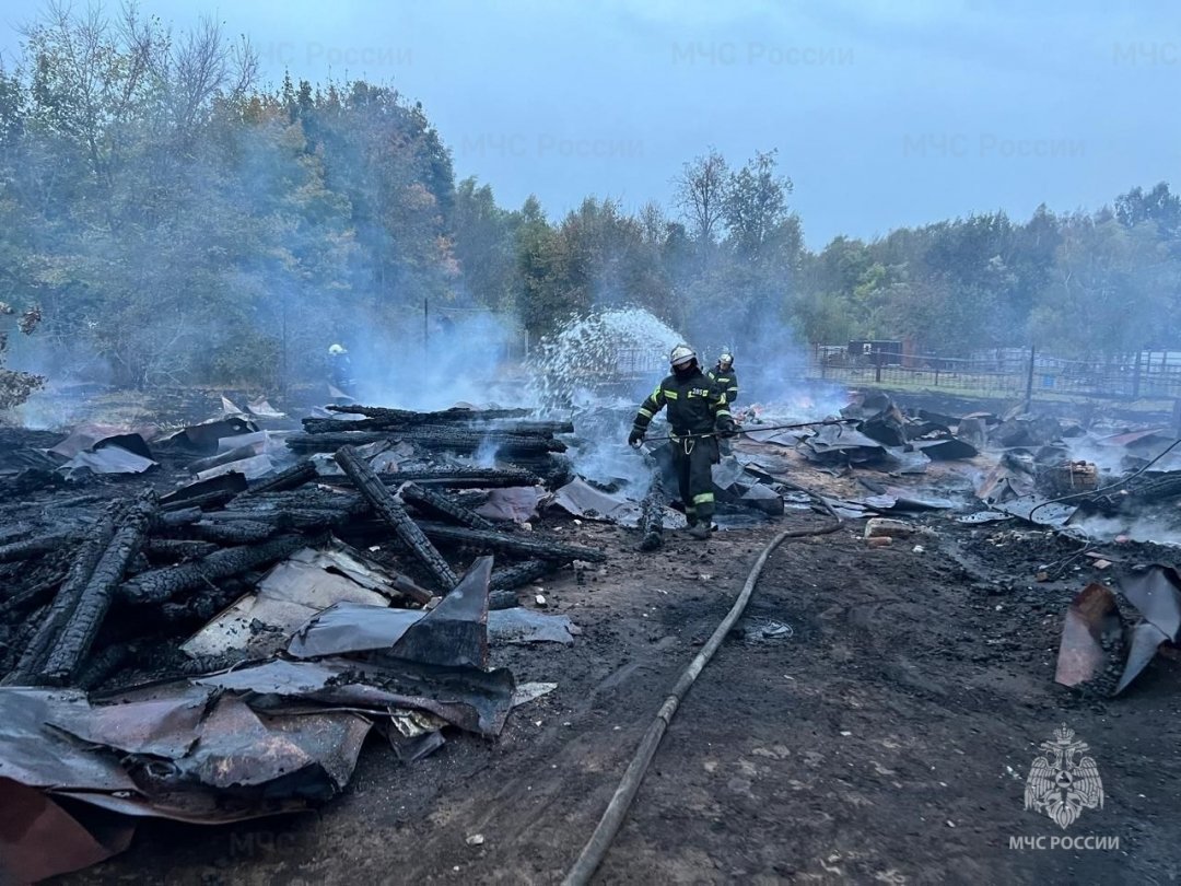 Пожар в жилом доме в городском округе Егорьевск